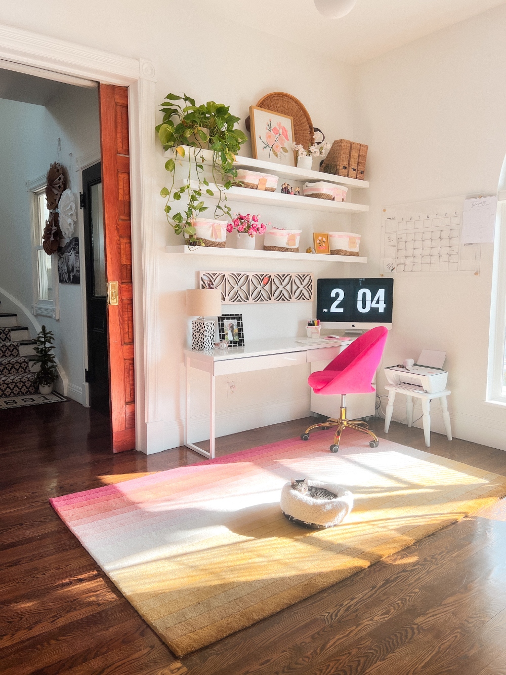 New Year Office Organizing! I organized my office nook with new baskets, tags and a bright and happy new look!