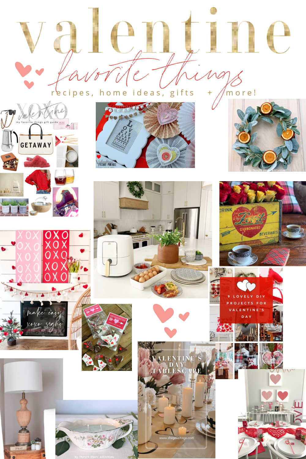 My Favorite Things This Week - Pretty Valentine Ideas! Celebrate the season of love with these Valentine projects, recipes and home ideas! 