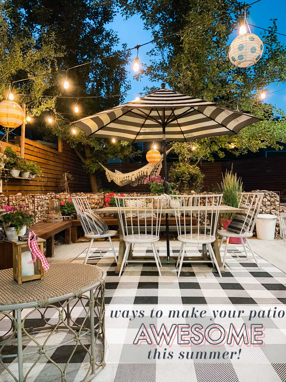 18 Ideas that will make your patio awesome this summer! Easy DIY ideas to make your outdoor space even more enjoyable this summer! 