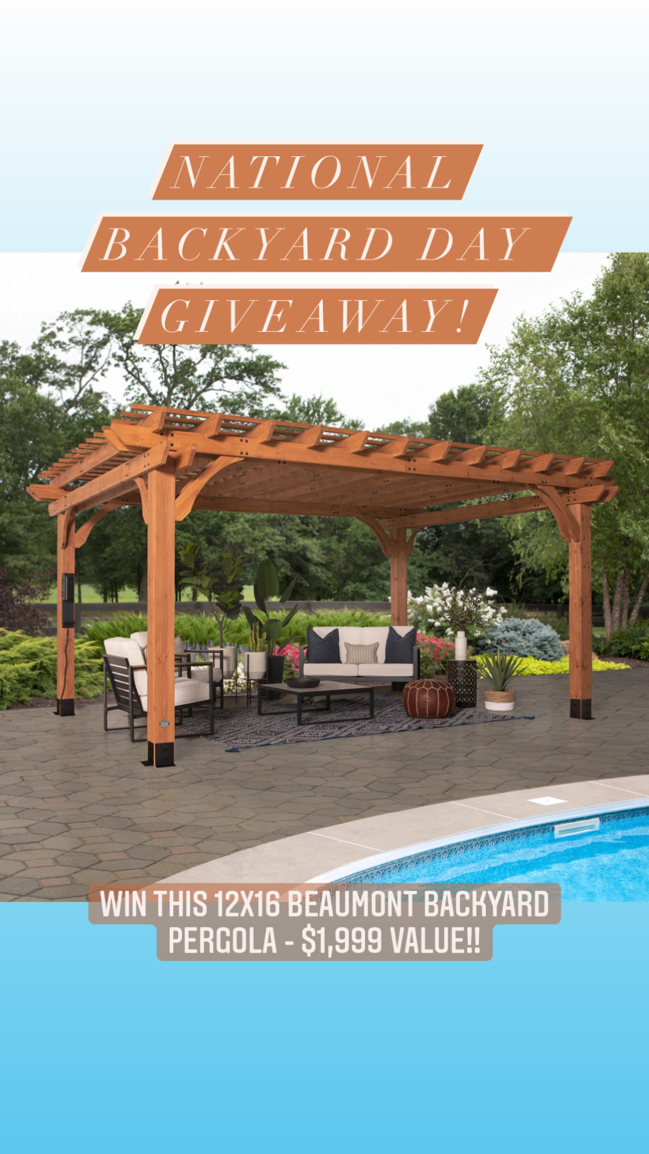 Backyard Discovery Pergola Giveaway 