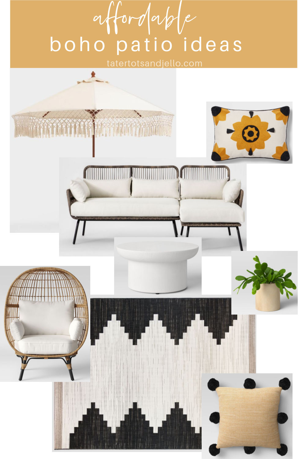 Three Different Spring Patio Ideas. No matter your style, I'm sharing beautiful and affordable items that will make your patio an amazing oasis this summer!