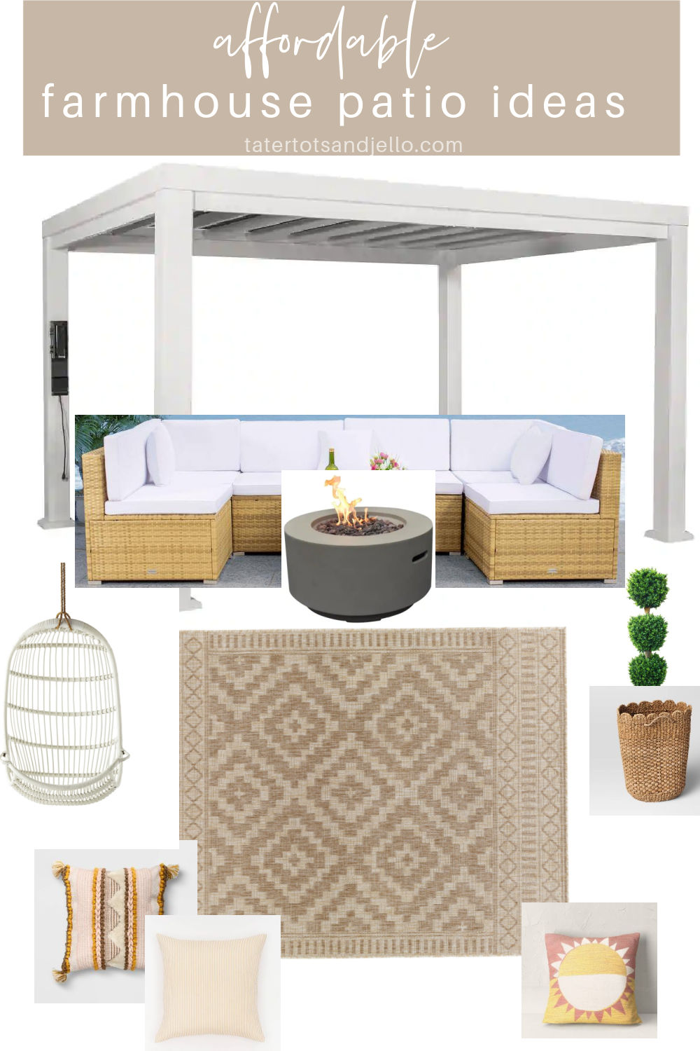 Three Different Spring Patio Ideas. No matter your style, I'm sharing beautiful and affordable items that will make your patio an amazing oasis this summer!