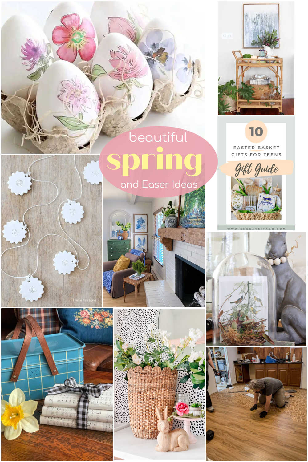 Beautiful Spring and Easter Ideas! It's getting warm, time to start thinking about Easter and spring home ideas!