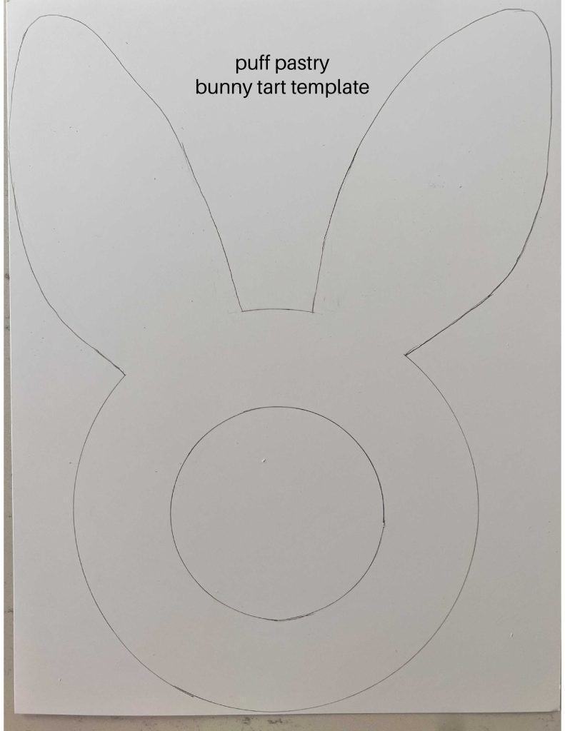 Free printable puff pastry bunny template 