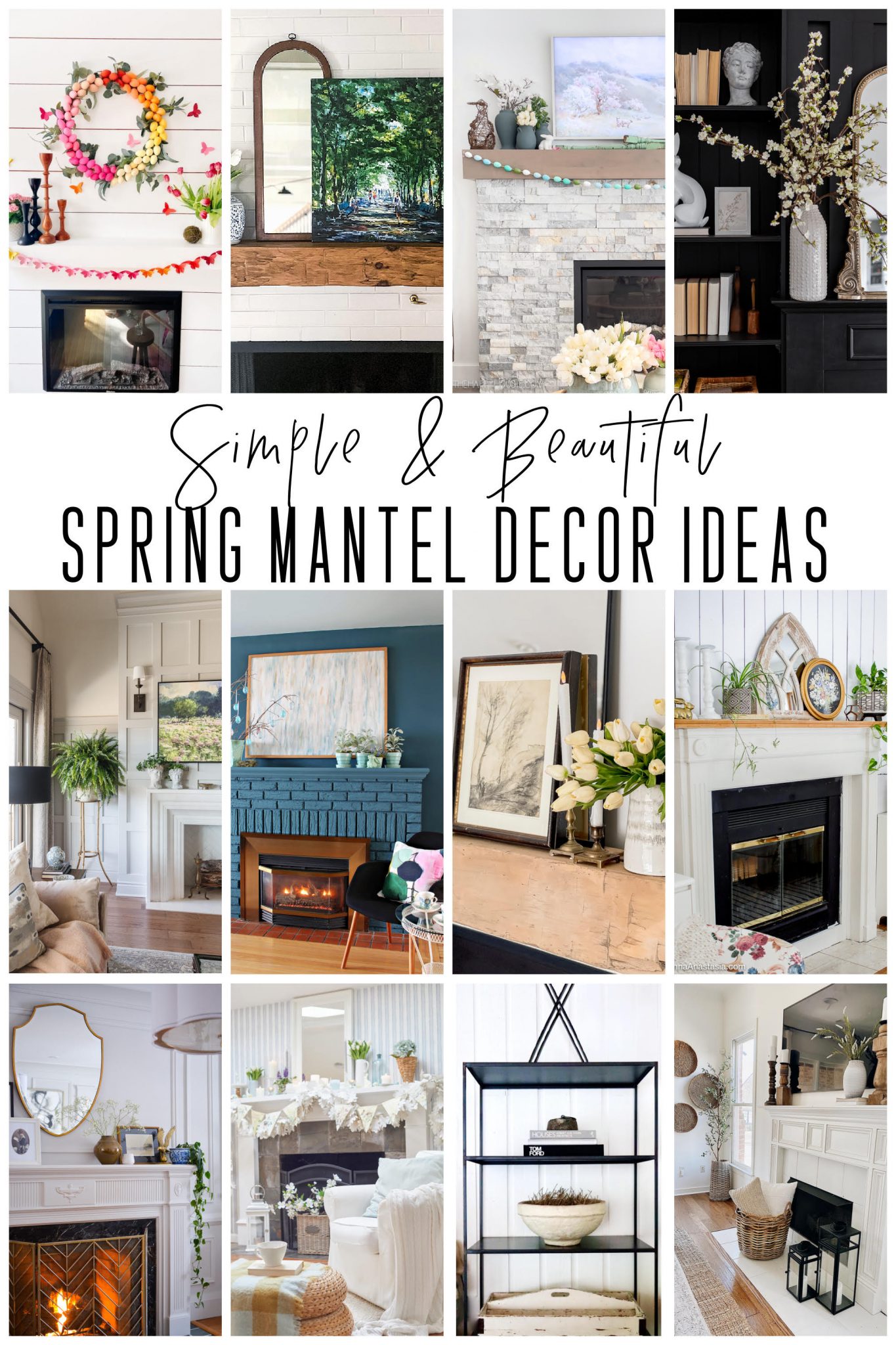 simple and beautiful easter mantels 