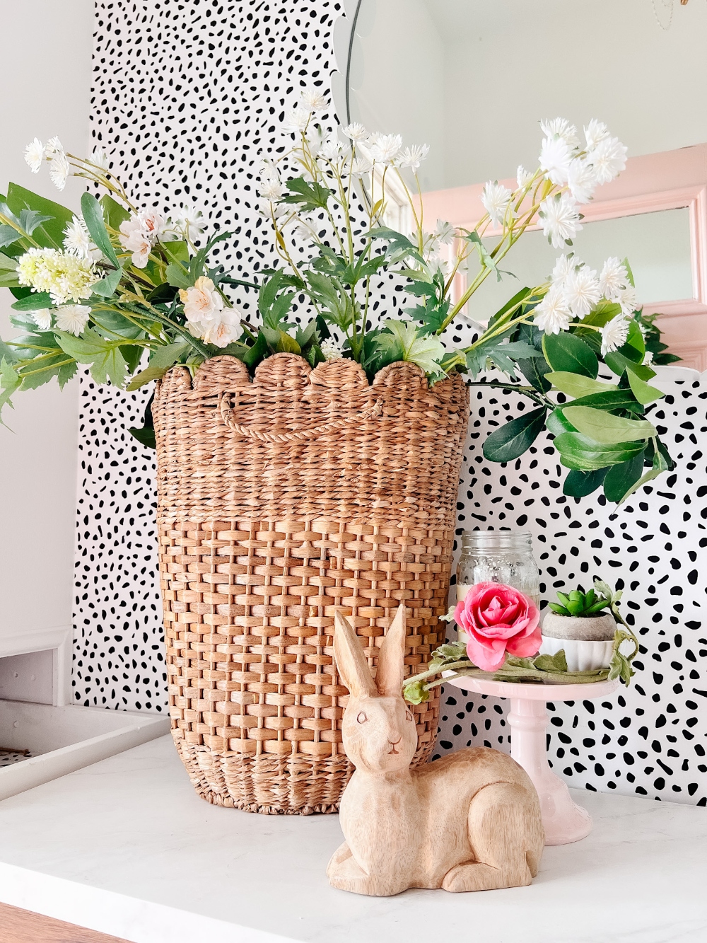 tatertots and jello spring entryway 