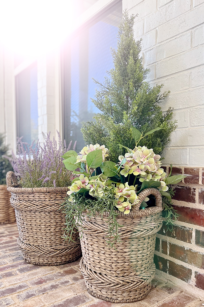 spring basket planters 