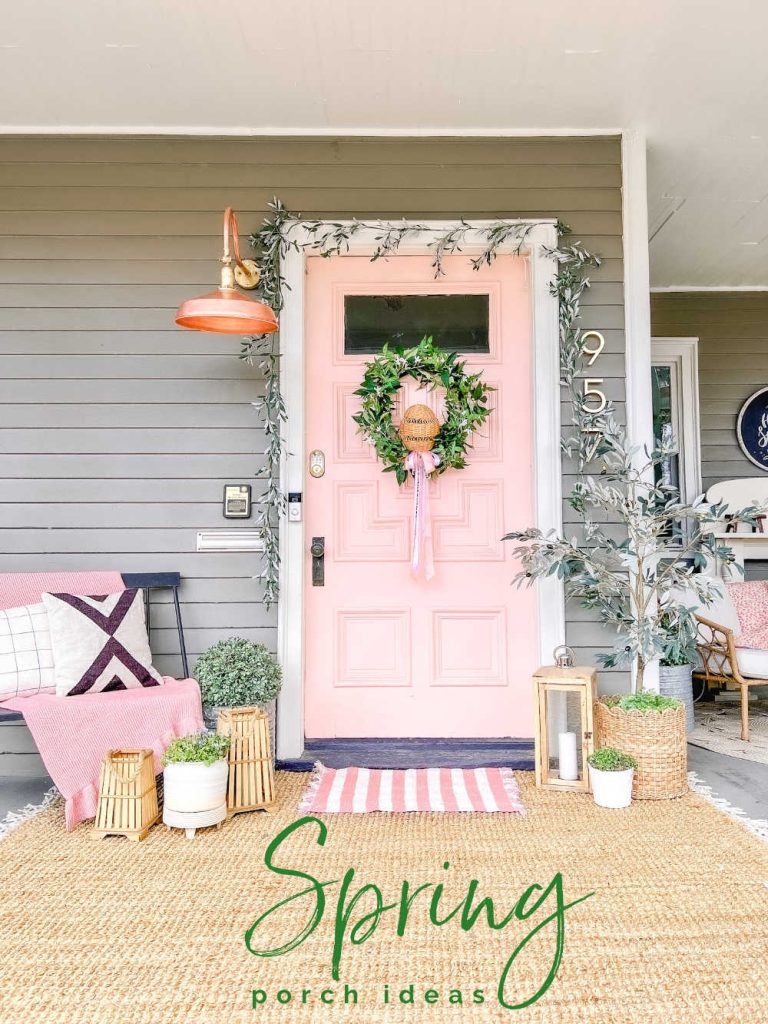 Small Front Porch Decorating Ideas For Spring Shelly Lighting