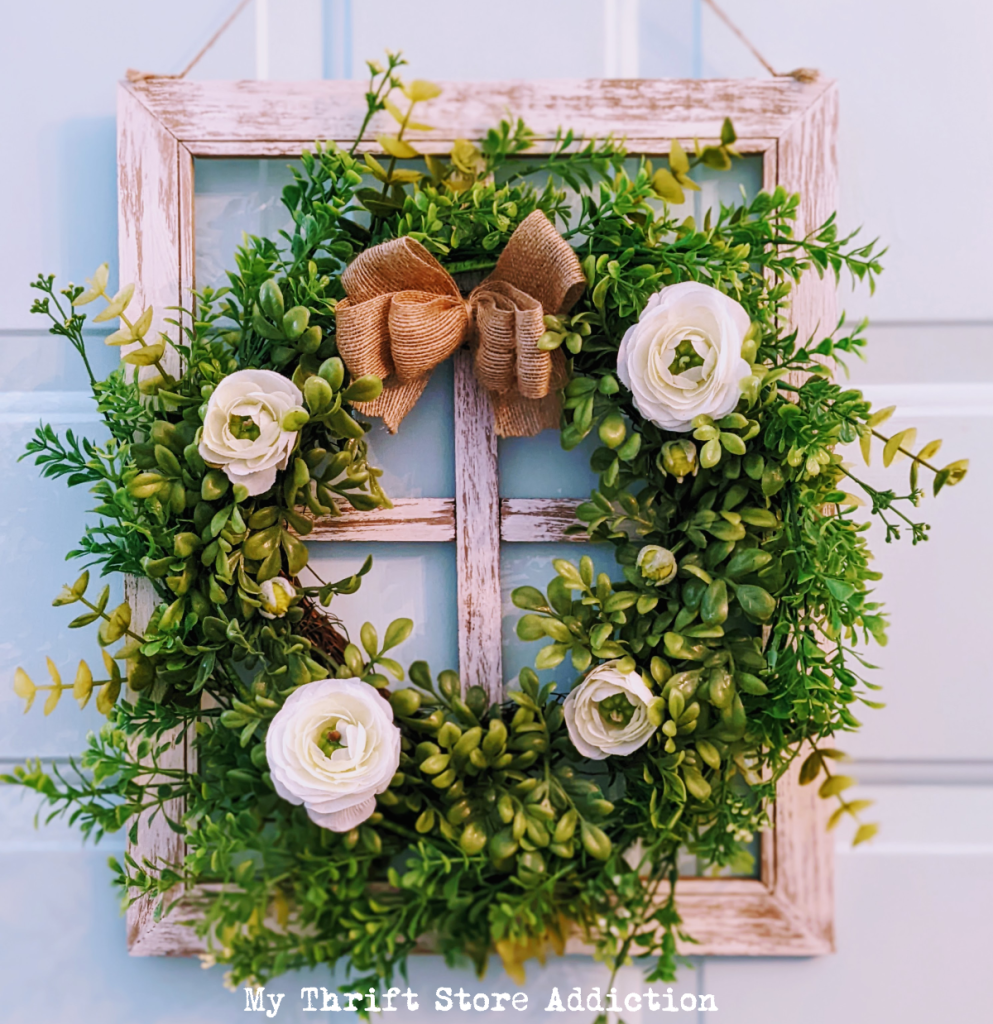 easter wreath upcycled to summer wreath 