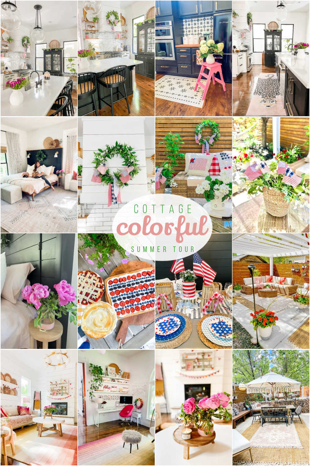 Colorful Cottage Summer Tour. Add some summer color to your home with these easy bright ideas!