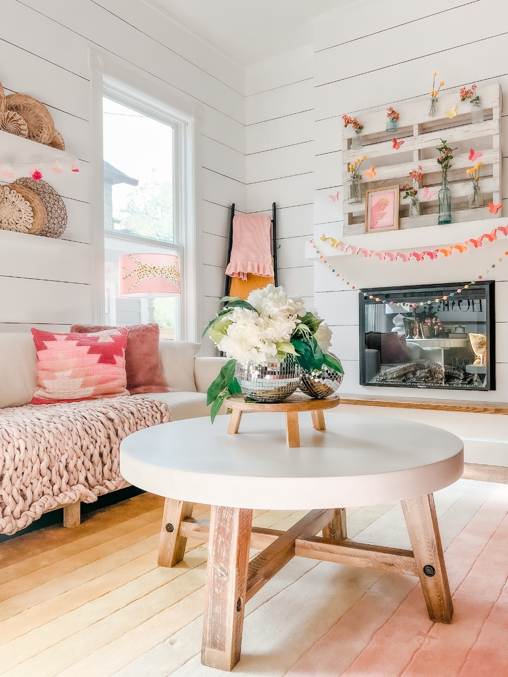 DIY Summer Disco Ball Planter. Turn a disco ball into a whimsical, sparkling summer centerpiece in less than 5 minutes!