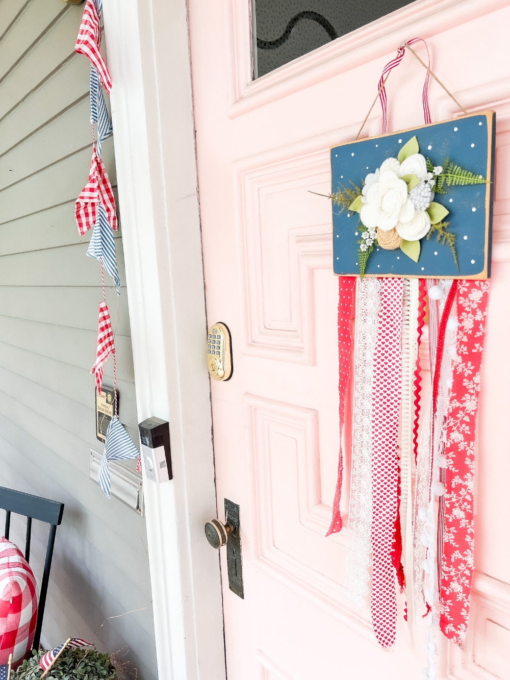 Easy Patriotic Outdoor Decorating. Give your home extra curb appeal with these easy DIY patriotic porch and patio ideas! 