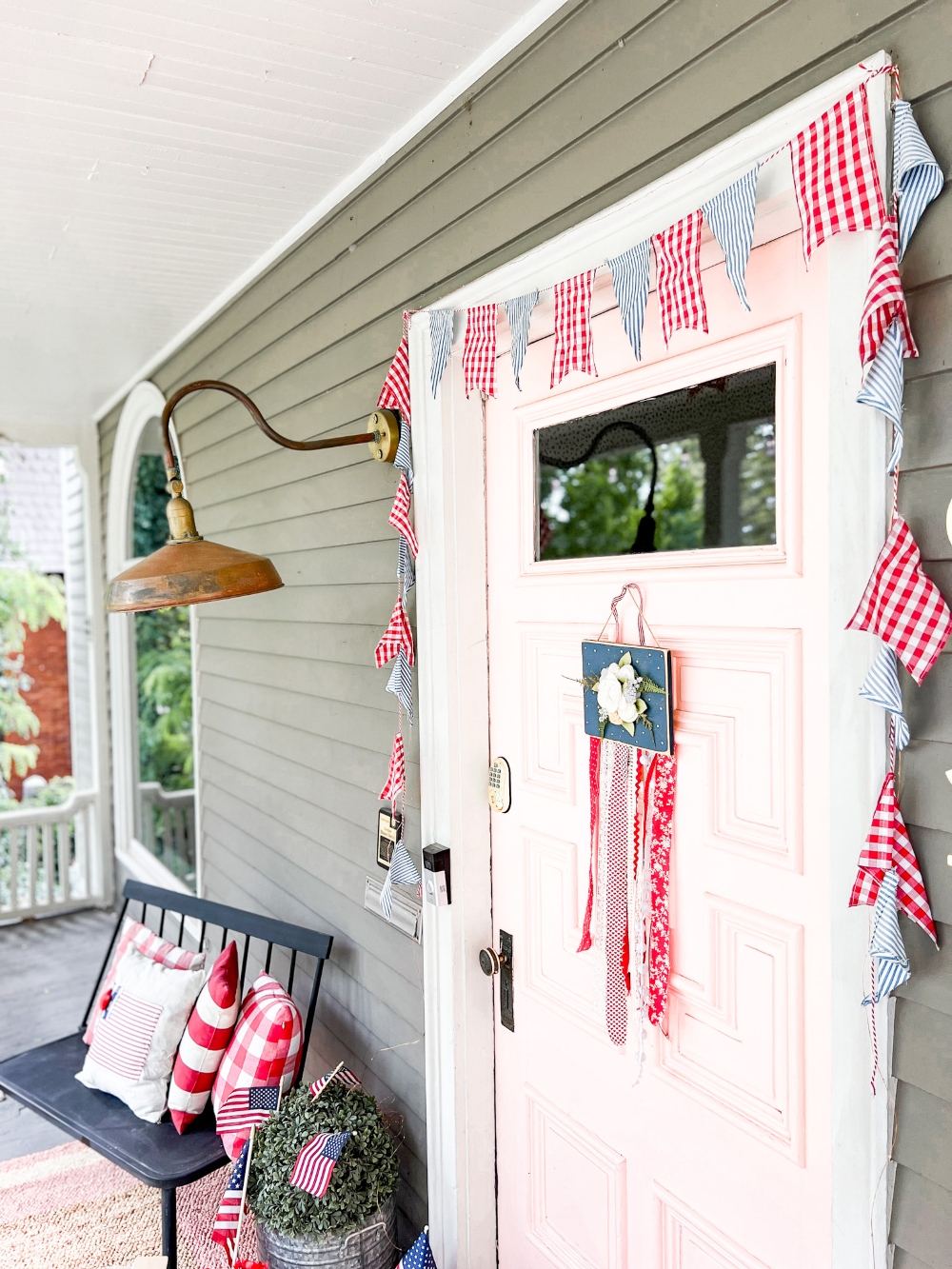 Easy Patriotic Outdoor Decorating. Give your home extra curb appeal with these easy DIY patriotic porch and patio ideas! 