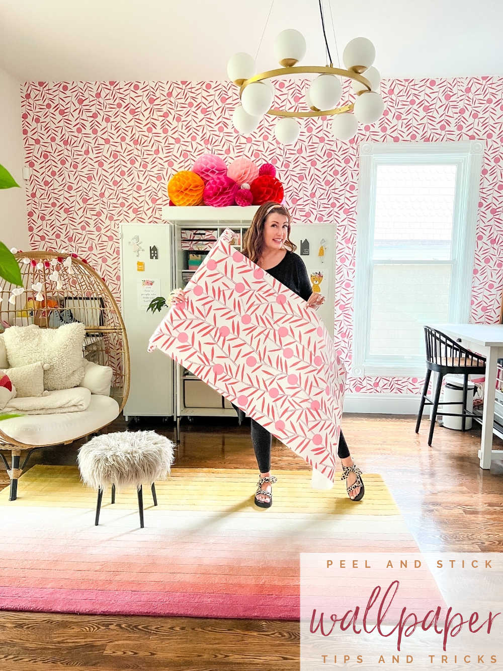 How to Hang Peel and Stick Wallpaper. Peel and stick wallpaper can transform a wall in no time and to make it easier, I am sharing my favorite tips and tricks to make it easy for you to do!