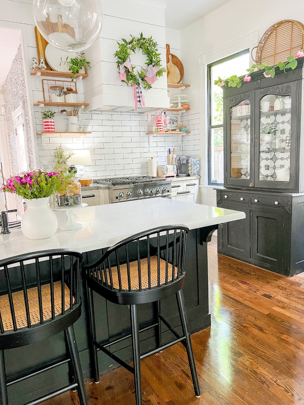 This week I shared my Colorful Summer Cottage Tour. Switching out heavier items in the home and replacing them with lighter bedding, throws and pillows make our home feel so light and fresh for summer I hope you will check out the tour!! 