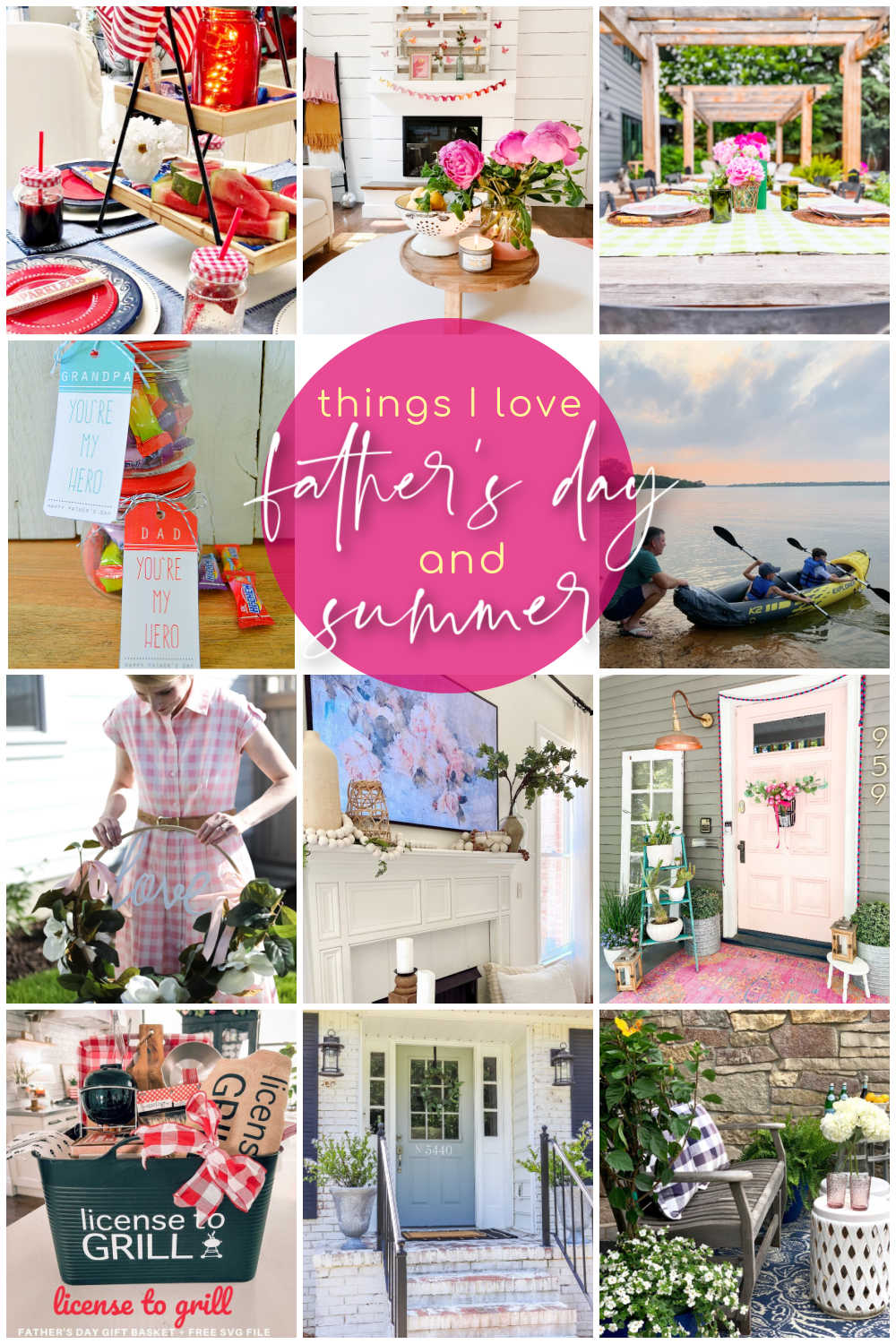 Pretty Summer and Father's Day Ideas. Celebrate Summer and Father's Day with these easy home DIY and handmade gift ideas!