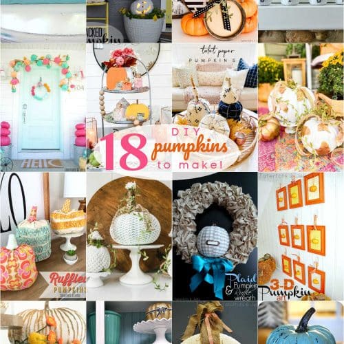 18 DIY Pumpkin Ideas for Fall! Celebrate the beginning of fall by creating some beautiful pumpkins to display!