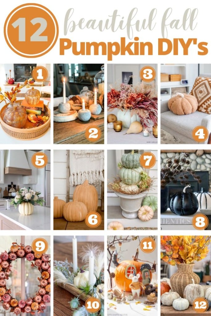 12 beautiful pumpkin DIYS 
