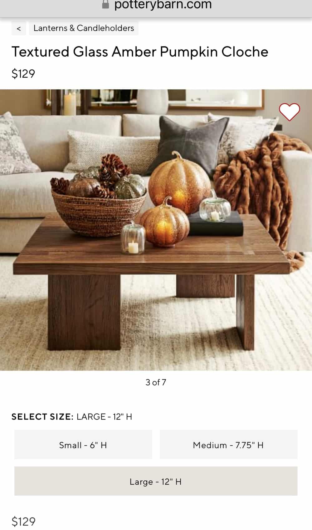 Pottery Barn Amber Pumpkin Cloches and a knock off that costs 95% less! 