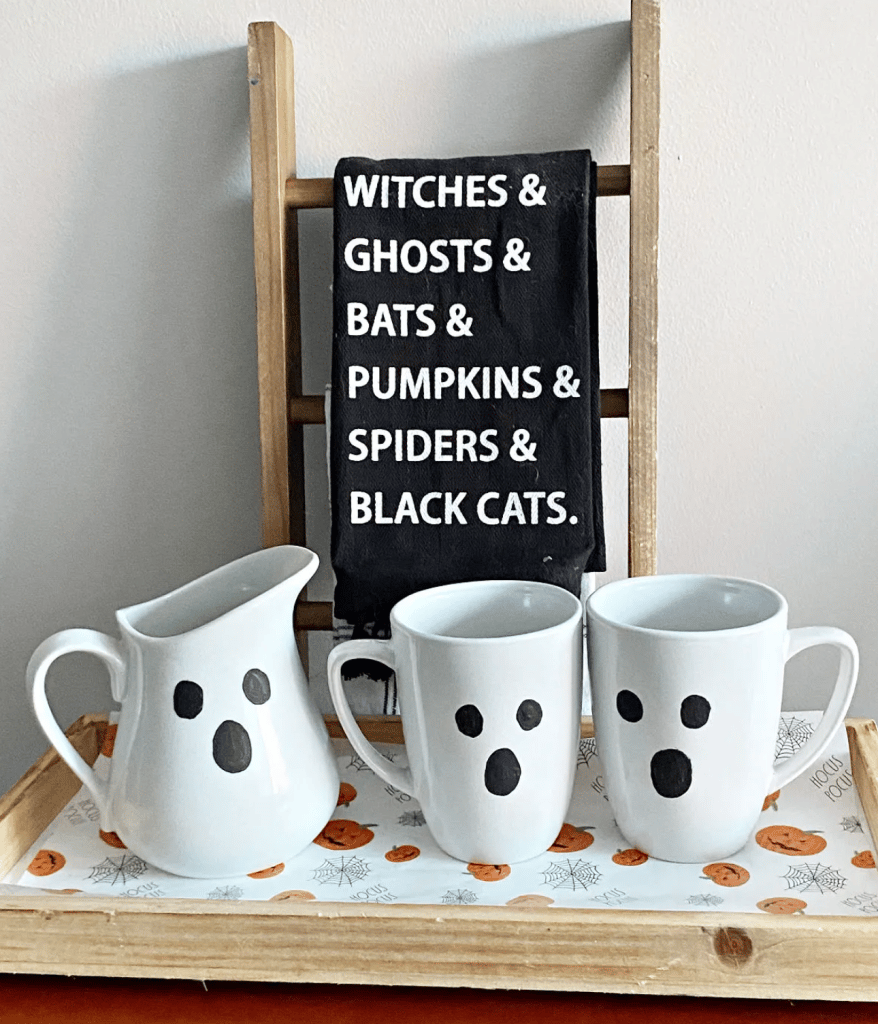 DIY Ghost Mugs 