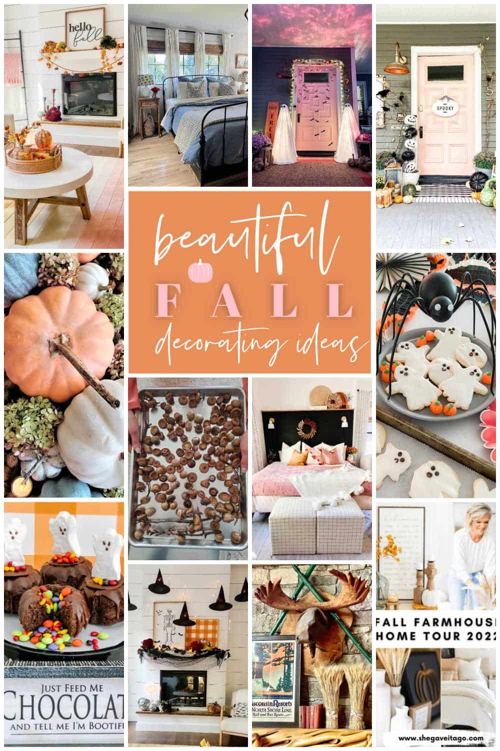 Beautiful Fall Decorating Ideas. Celebrate October with these easy and gorgeous home DIY decorating ideas! 