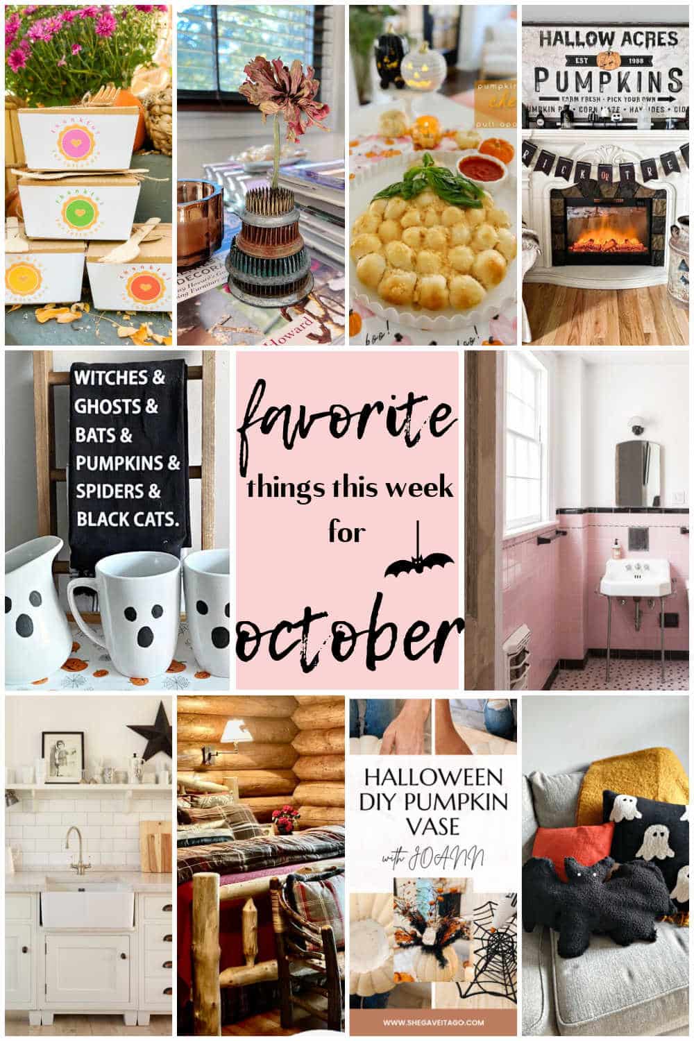 Favorite Things This Week - October. Get cozy with these Halloween decorating, recipes and cozy October ideas