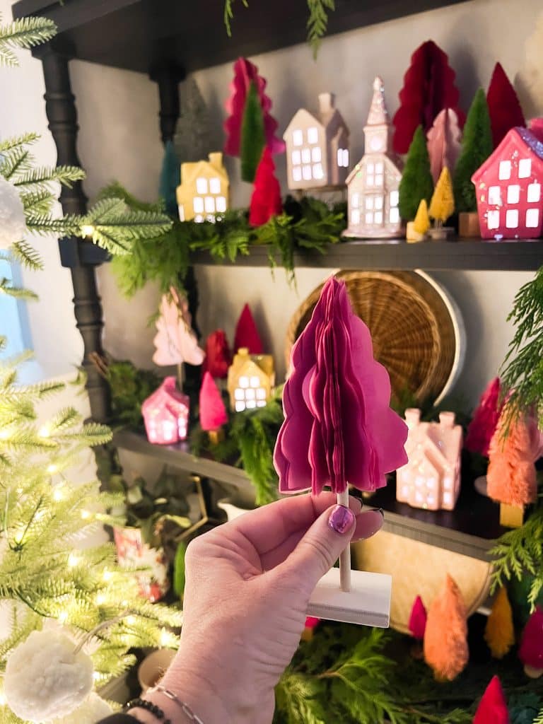 Colorful Light Up Christmas Village. Add color to this sweet light up village and display it in your home for the holidays!