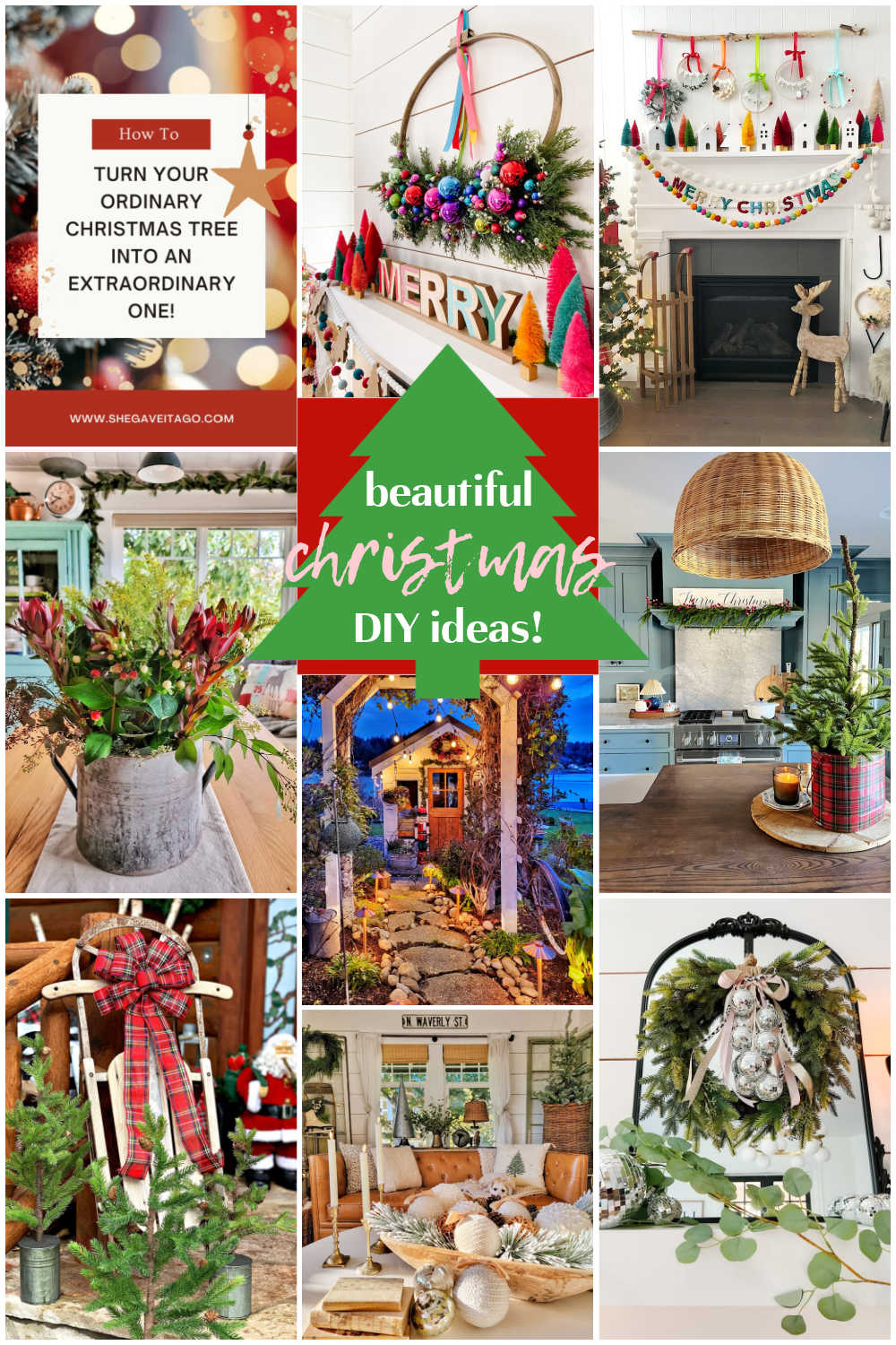 Beautiful Christmas DIY Ideas. Easy and gorgeous ideas to turn your home into a Christmas wonderland! 
