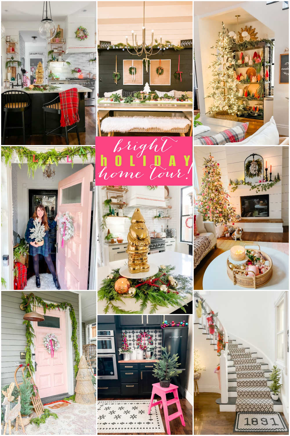 1891 Cottage Bright Holiday Tour. I'm sharing some easy ideas to bring happy colors to your home this holiday season! 