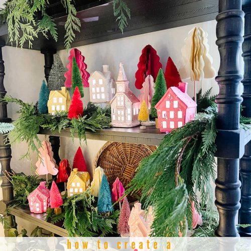Colorful Light Up Christmas Village. Add color to this sweet light up village and display it in your home for the holidays! 