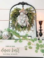 Holiday Evergreen Disco Ball Wreath