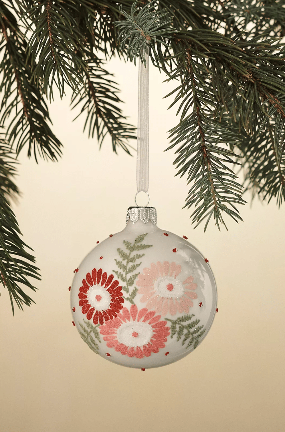 Anthropologie painted bouquet ornament