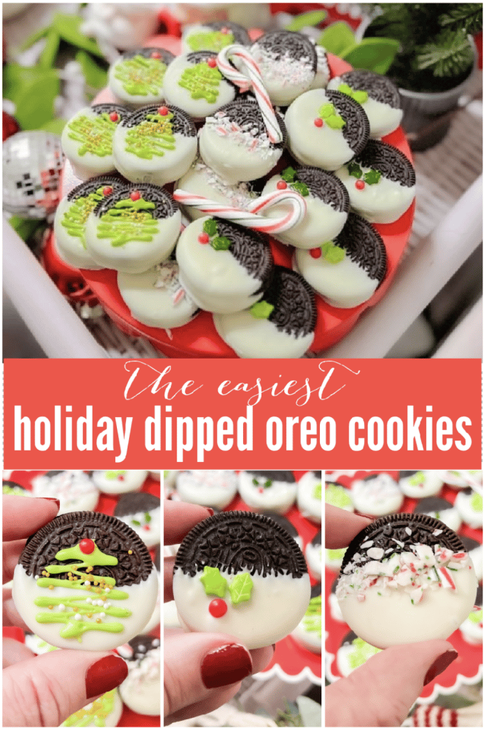 Three Holiday Dipped Oreo Cookies fun to make with the kids!