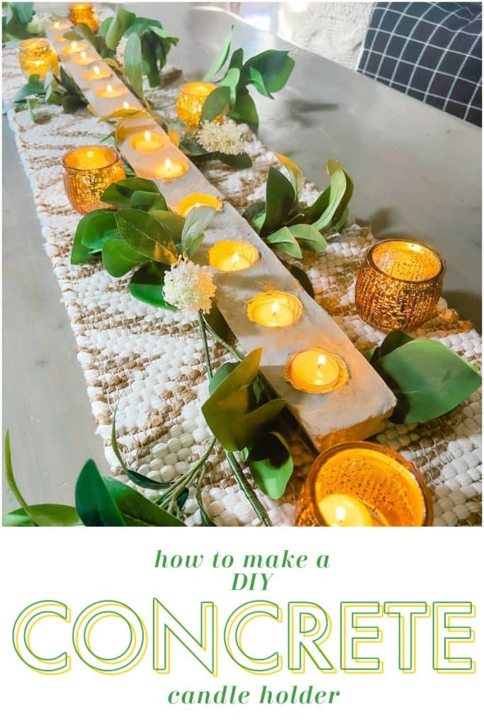 DIY Concrete Candle Holder make it in any shape!