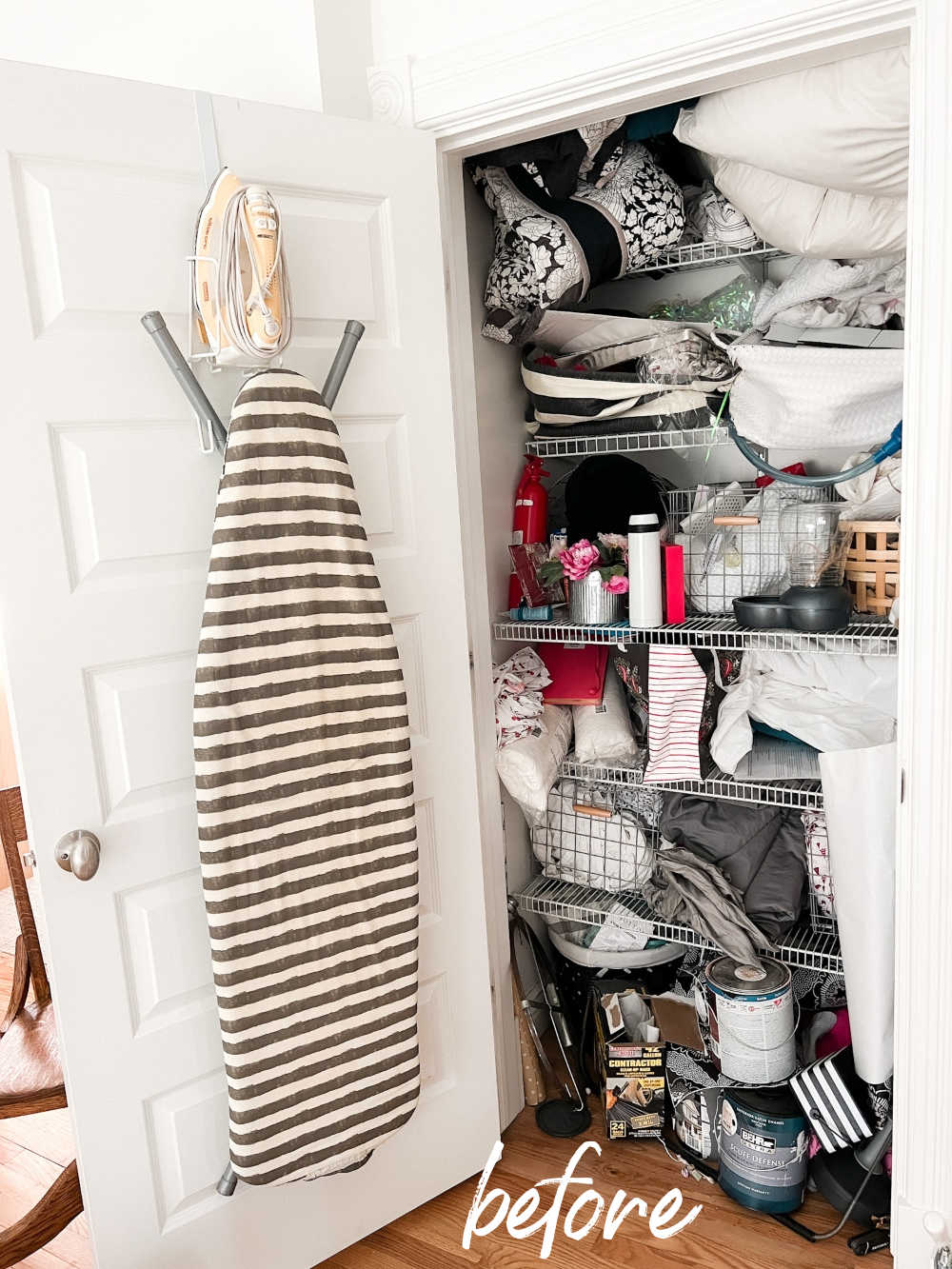 Organizing a Closet Using Bins With DIY Fabric Liners. Organize your closets and make them pretty with fabric faux bin liners. 