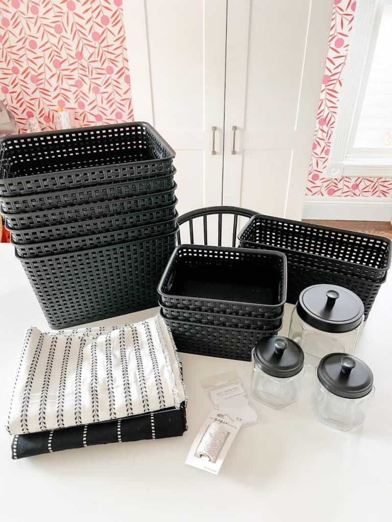 Organizing a Closet Using Bins With DIY Fabric Liners