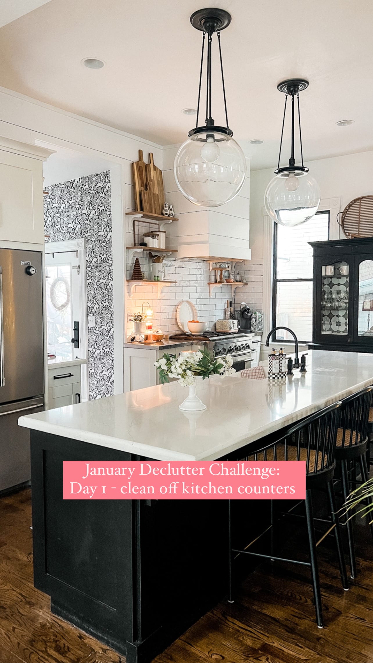 declutter challenge - clean off kitchen countertops 