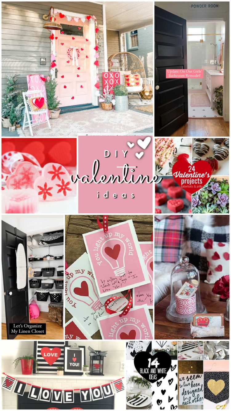 DIY Valentine Ideas! Brighten up your home this year with these easy DIY Valentine decorating, craft and recipe ideas!