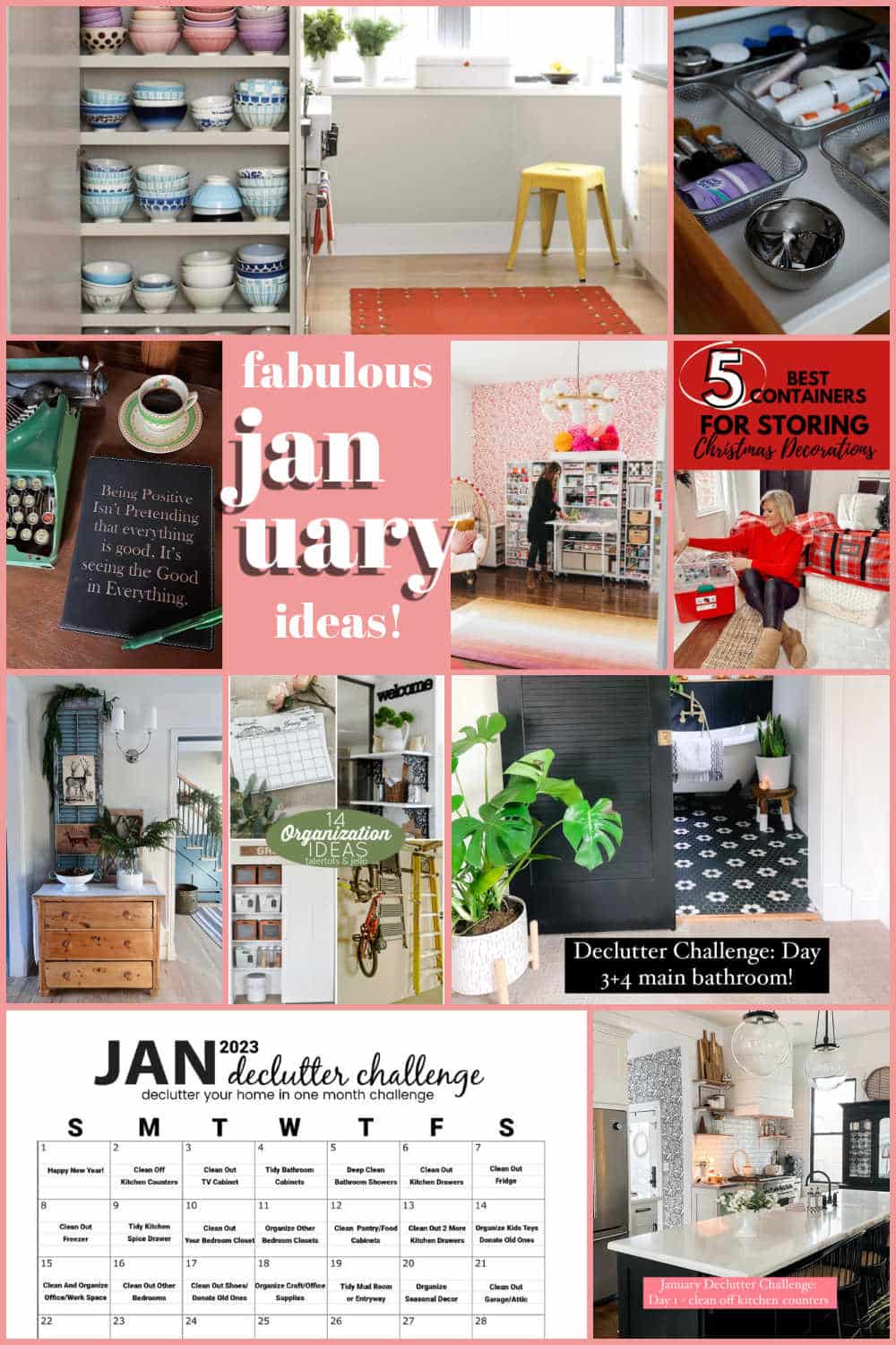 Fabulous January Ideas! Ways to get your home clean, organized and cozy for January! 