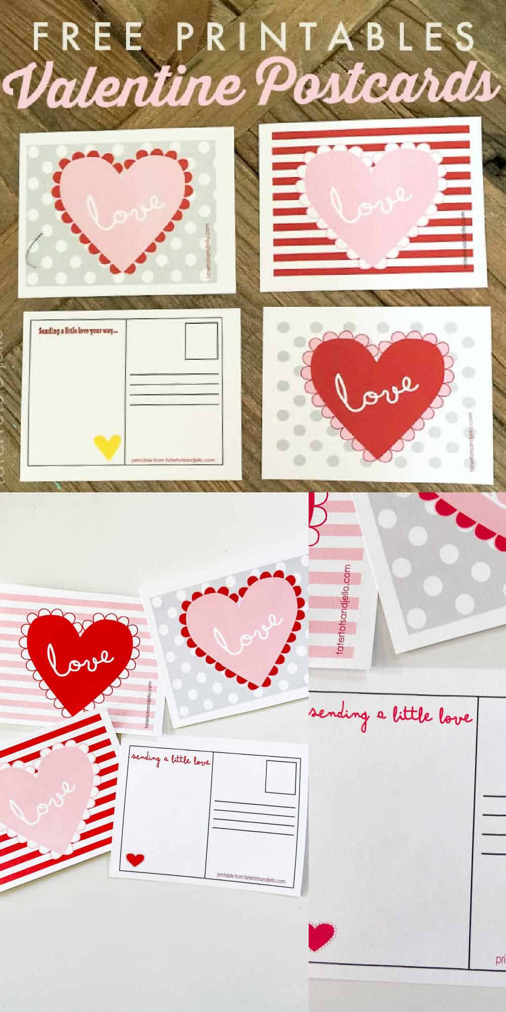 Adorable Valentine Postcards – Free Printables! Brighten up someone’s day with a sweet postcard sharing why they are important to you!