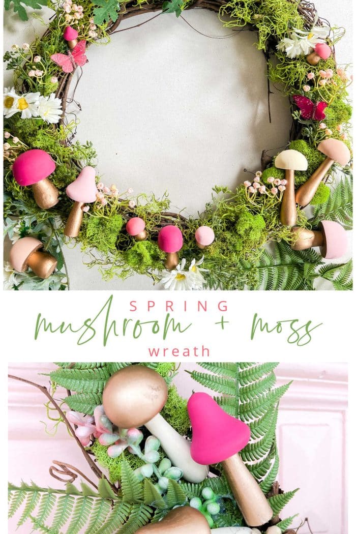 Spring Mushroom and Moss Wreath