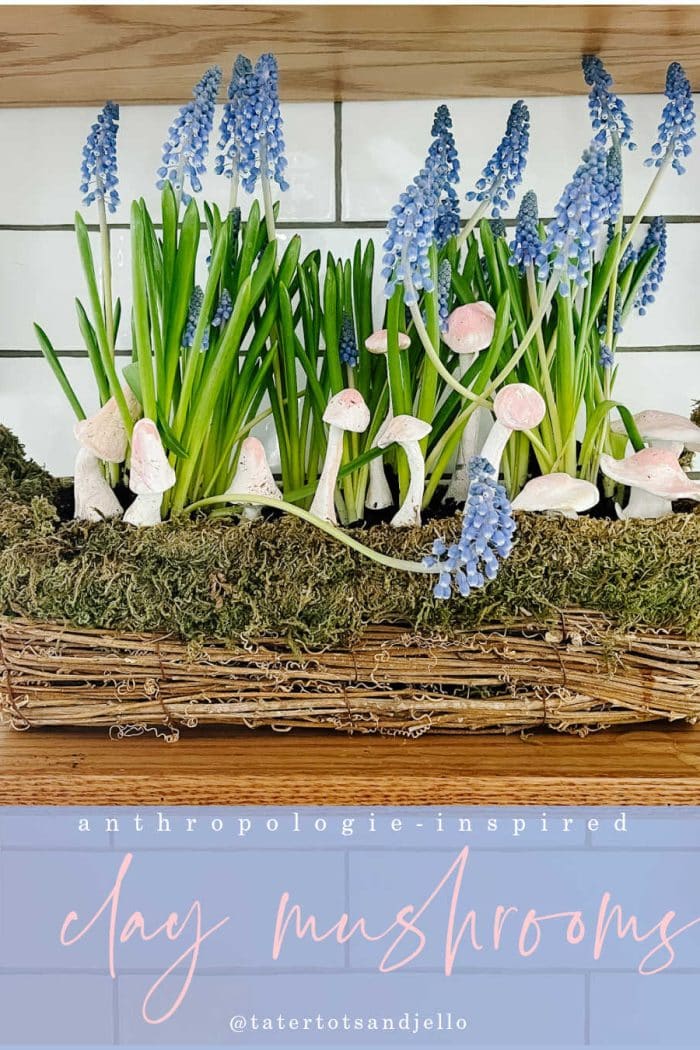Anthropologie-inspired Clay Mushroom Plant Stakes