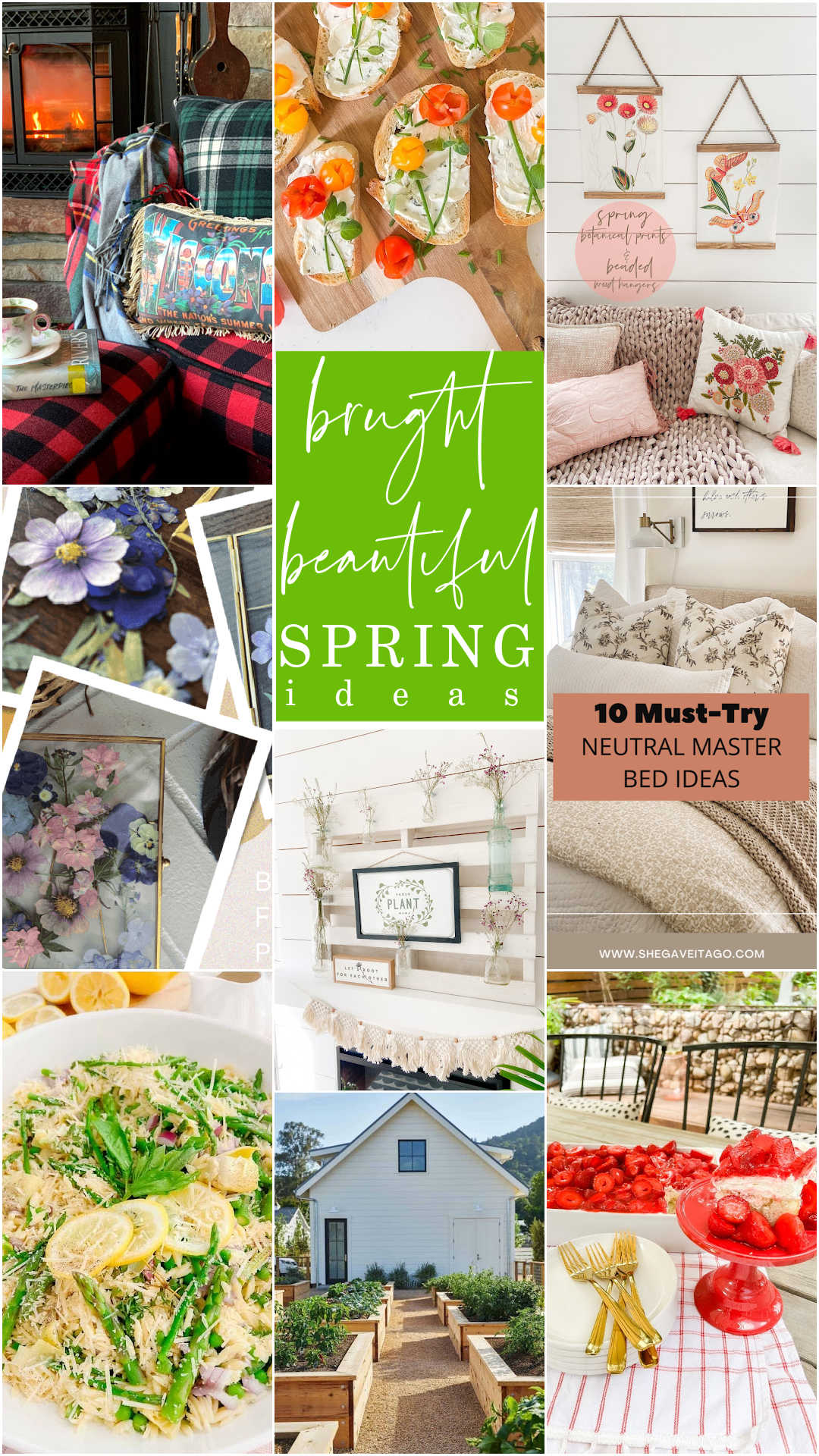 Bright and Beautiful Spring Ideas! Celebrate warmer weather with these Spring recipes, books to read and fresh Spring decorating ideas!