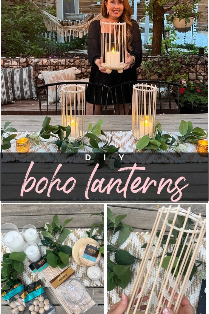 DIY Boho Wood Lanterns