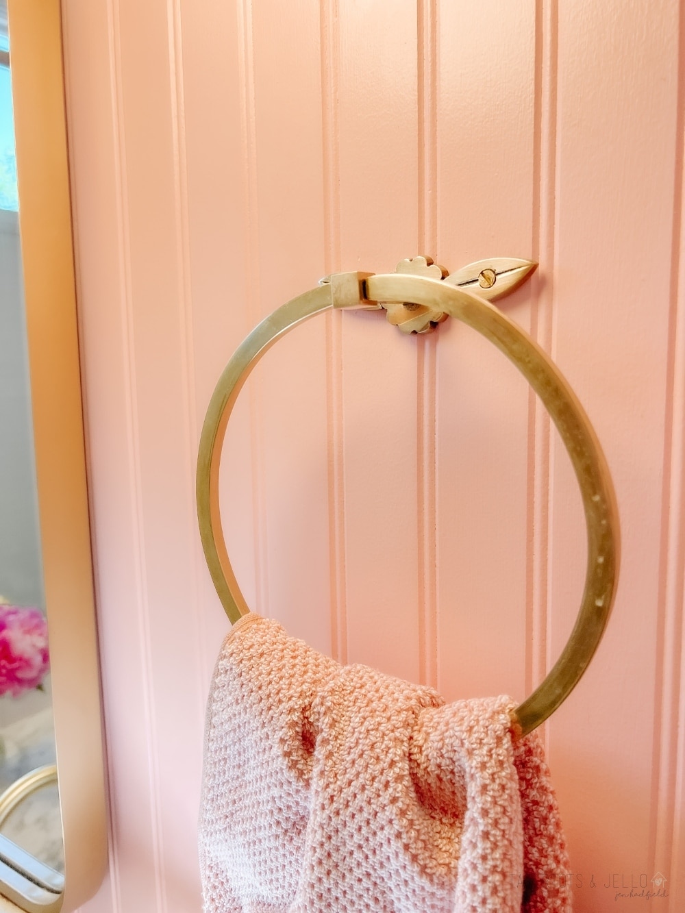 Pink and Gold Kids Bathroom Remodel. Bring a hint to your kids bathroom with these affordable and classic ideas. 