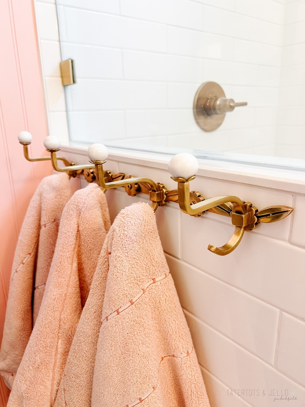 Pink and Gold Kids Bathroom Remodel. Bring a hint to your kids bathroom with these affordable and classic ideas. 