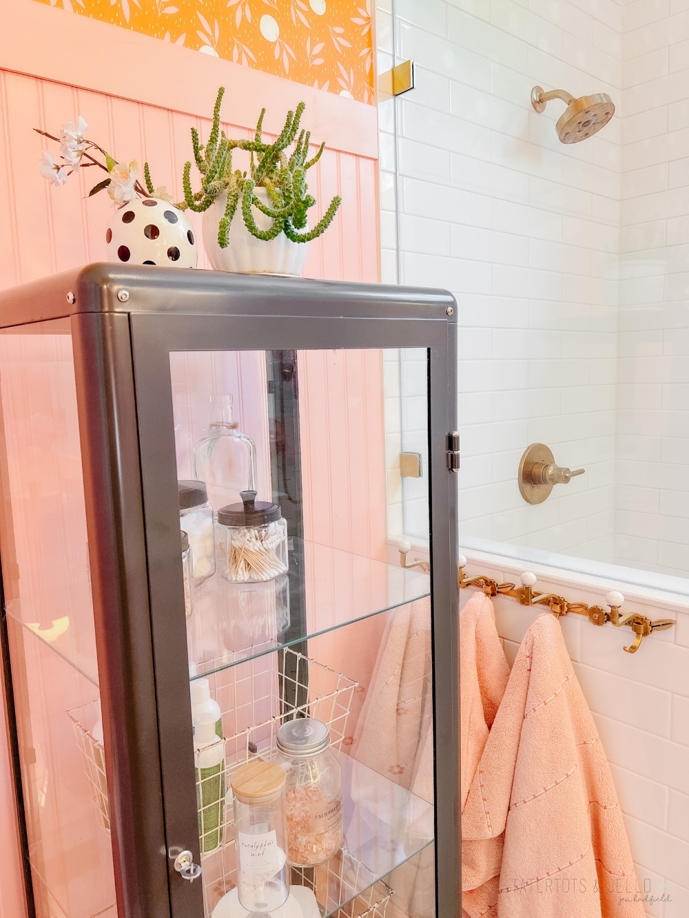 Pink and Gold Kids Bathroom Remodel. Bring a hint to your kids bathroom with these affordable and classic ideas. 