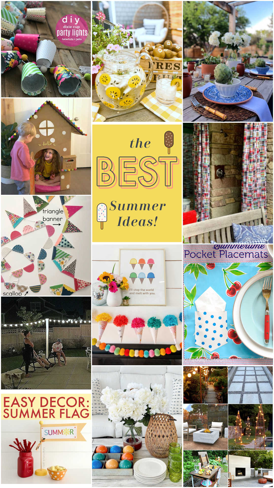 The Best Summer Ideas. School's out and it's time to make memories with these amazing Summer entertaining and organizing ideas!