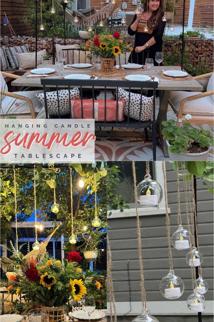 Floating Candle Summer Tablescape