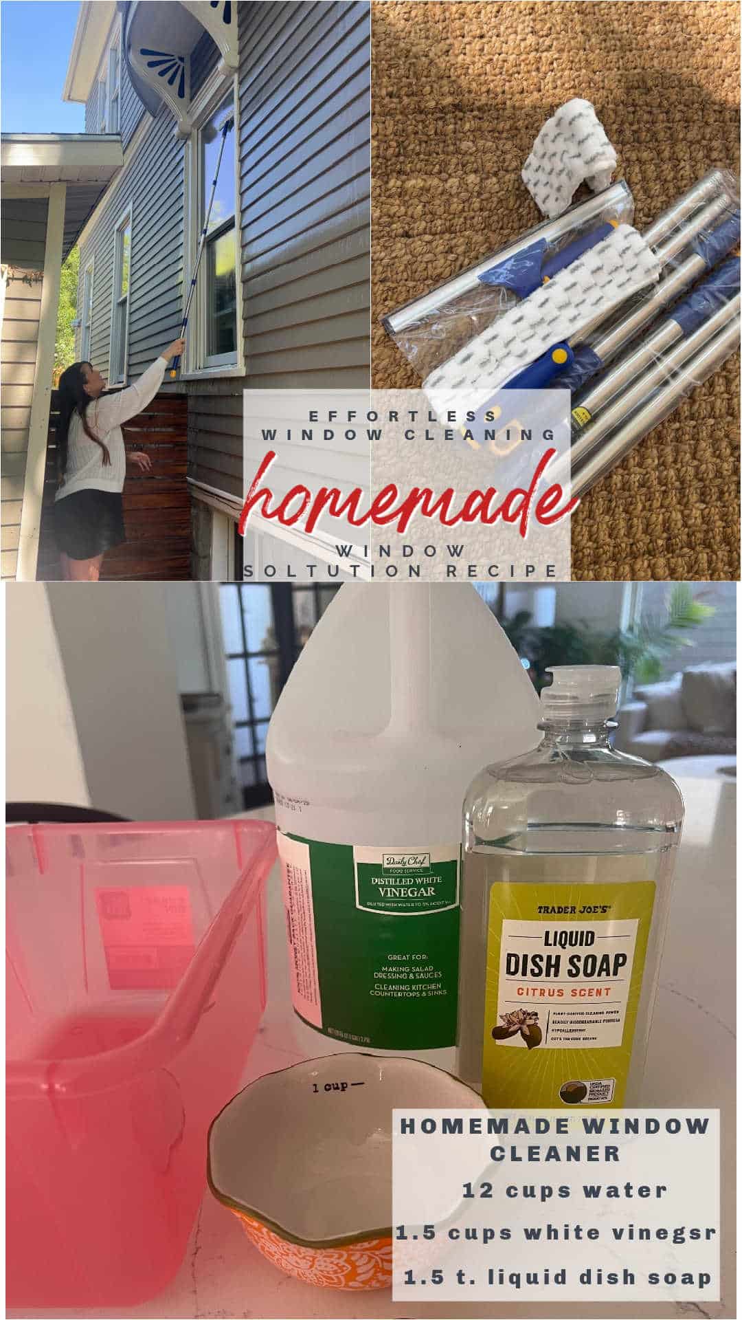 Homemade window cleaning solution 